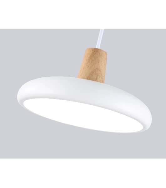 Светильник Ambrella light FL4838 WH/WD белый/дерево 24W 3000-6000K D200*800 (без ПДУ)