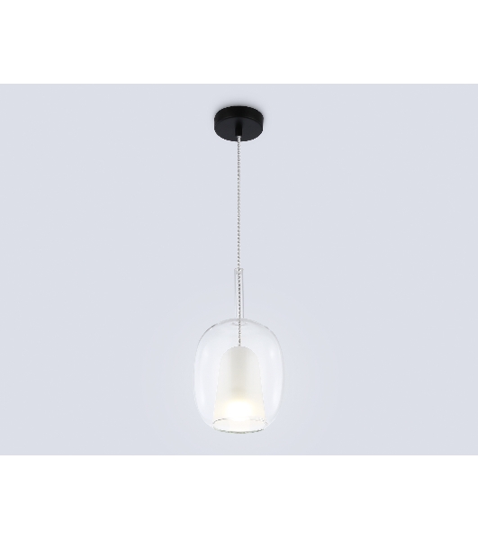 Подвесной светильник Ambrella light LH11121 BK/WH/CL черный/белый/прозрачный E27 max 60W D175*310