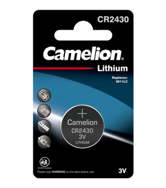 Элемент питания литиевый Camelion CR CR2430 BL-1 (блист.1шт)
