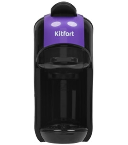 Кофемашина Kitfort КТ-7105-1 1450Вт черный/фиолетовый