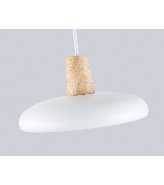 Светильник Ambrella light FL4838 WH/WD белый/дерево 24W 3000-6000K D200*800 (без ПДУ)
