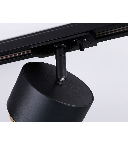 Трековый однофазный светильник Ambrella light GL5381 BK/GD черный/золото GX53 max 12W D95*130