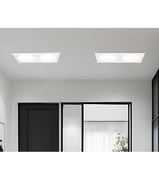 Светильник Ambrella light TN52343/2 SWH/GWH белый песок/белый глянец GX53 max 12W 220*115*25