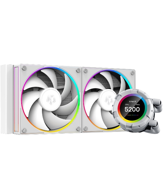 Система жидкостного охлаждения ID-Cooling SL240 белый 120мм алюминий+медь 2000rpm 30db 4-pin 300W
