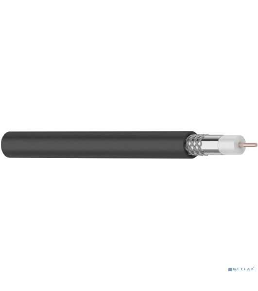 Кабель коаксиальный PROconnect RG-6U, 75 Ом, CCS/Al/Al, 48%, бухта 100 м, черный OUTDOOR
