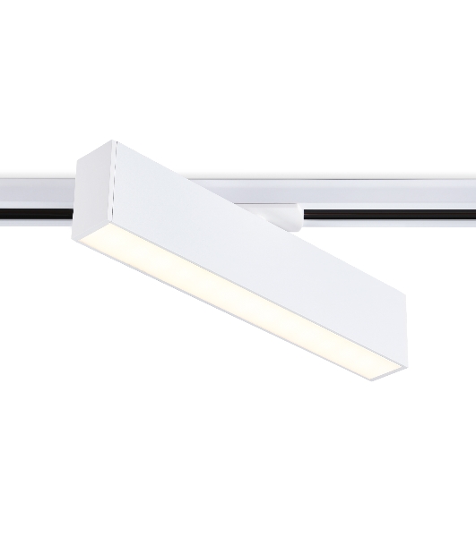 Трековый однофазный светильник Ambrella light GL6761 WH белый LED 12W 3000K 300*22*48