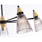 Люстра Ambrella light LH58116/7 BK/LW/SM черный/светлое дерево/дымчатый E14*7 max 40W D750*390, фото6
