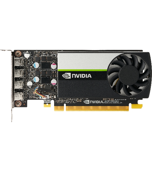 Видеокарта PNY GPU NVIDIA VCNT1000-8Gb-SB PCI-Express 3.0 x16, LP8 Gb GDDR6 128-bit, 4x Mini DP 1.4, 1x LP bracket.