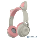 Беспроводные/проводные наушники QUMO Party Cat BT 0027 бежево-розовый, накладные, Bluetooth + проводной, кошачьи ушки, до 7 ч, фото3