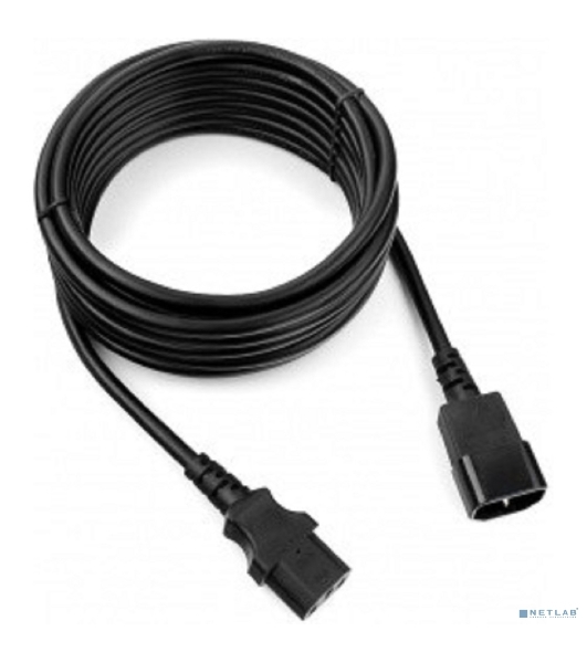 Кабель питания сист.блок-монитор Cablexpert PC-189-1-5M, 5м, C13-C14, 3x1кв.мм., черный, с заземлением