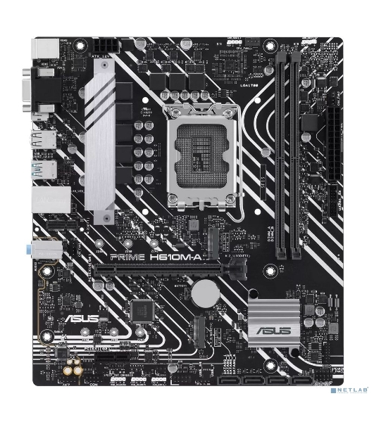 Материнская плата ASUS PRIME H610M-A-CSM, LGA 1700, Intel H610, 2xDDR5, 4xSATA, 2xM.2 PCIe 3.0 (x2, x4), 1xPCIe 4.0 x16, 1xPCIe x1, 1xHDMI, 1xDP, 1xVGA, 2xUSB-A 3.2 Gen 2, 4xUSB-A 2.0, 1x 1Gb LAN, 3x3.5 мм, 7.1, mATX