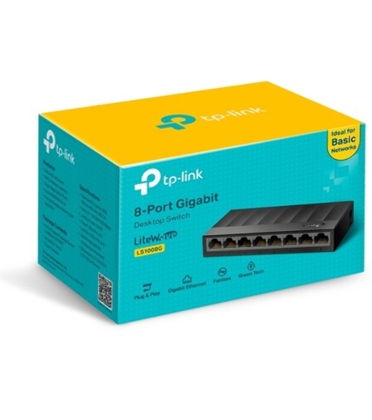 Коммутатор TP-Link LS1008G (L2) 8x1Гбит/с неуправляемый
