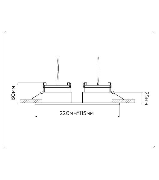 Светильник Ambrella light TN52343/2 SWH/GWH белый песок/белый глянец GX53 max 12W 220*115*25
