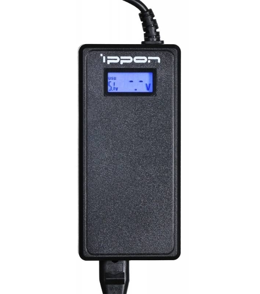 Блок питания Ippon D90U автоматический 90W 15V-19.5V 10-connectors 8A 1xUSB 2.1A от бытовой электросети LСD индикатор