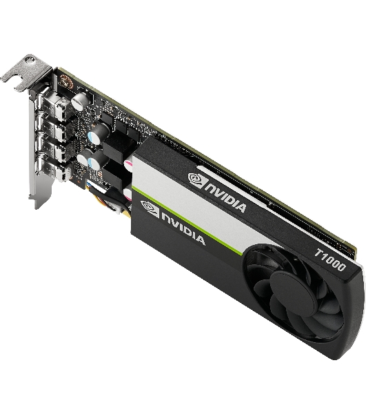 Видеокарта PNY GPU NVIDIA VCNT1000-8Gb-SB PCI-Express 3.0 x16, LP8 Gb GDDR6 128-bit, 4x Mini DP 1.4, 1x LP bracket.
