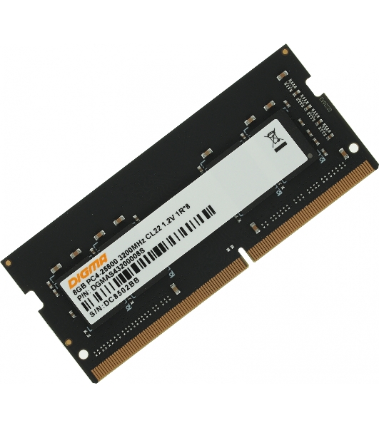 Оперативная память Digma, DDR4, 8GB (1x8 GB), 3200 MHz, CL22, SO-DIMM