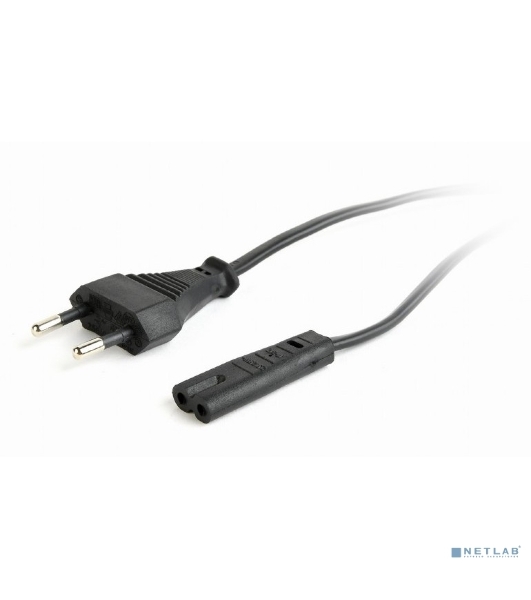 Кабель питания Cablexpert для ноутбуков, аудио/видео техники 1,8м, VDE, 2-pin, черный, пакет' (PC-184-VDE-1.8М)