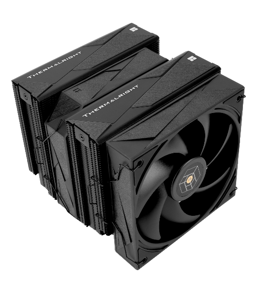 Кулер для процессора Thermalright Royal Pretor 130 черный (4-pin PWM, 158мм, Ni/Cu, 6x6мм, 1x120+1x130мм, 80.45CFM/81.88CFM, 29.4dBA/28.3dBA, 2150PM/1750RPM, S: 1200, 1700, 1851, 2011, 2066, 115X, AM4, AM5, black)