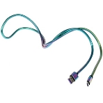 Кабель Qumo Type-С кабель, 1м, USB 2.0, 5В, 2А, 10Вт, тканевая оплетка, стальной коннектор, черный, фото3
