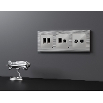 Комплект механизма розетки компьютерной + TV оконечной RJ-45 с автоматической защитной шторкой ALFA Серебро глянец QUANT (AP4125, VM195) MA412510, фото3