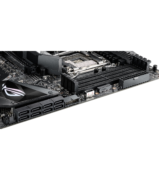 Материнская плата ASUS ROG STRIX X299-E GAMING II, LGA 2066, Intel X299, 8xDDR4, 8xSATA, 3xM.2, 1xPCIe 3.0 x8, 2xPCIe 3.0 x16, 1xPCIe x4, 1xPCIe x1, 2x 2.5Gb LAN, 1xUSB 3.2 Gen 2, 3xUSB 3.2 Gen 2, 2xUSB 2.0, 5x3.5 мм, 7.1, ATX