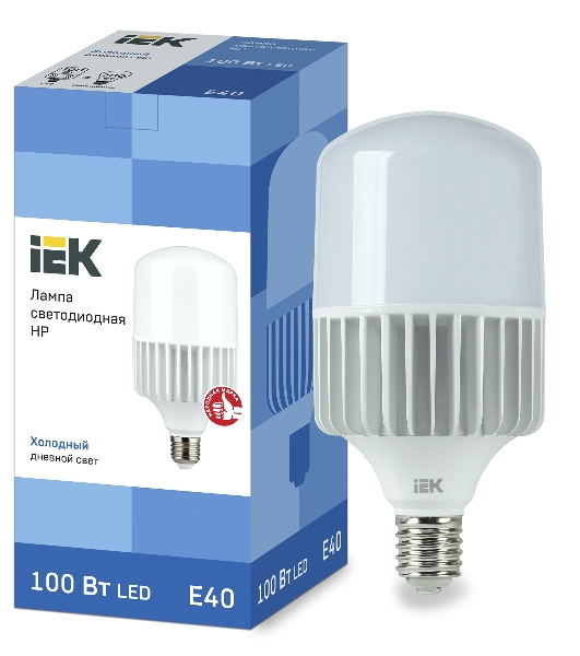 Лампа светодиодная IEK LLE-HP-100-230-65-E40 HP 100Вт 230В 6500К E40