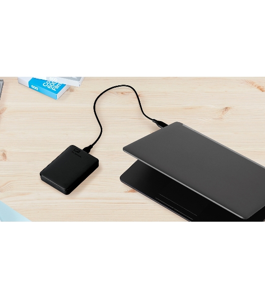 Внешний HDD 2.5' Western Digital Elements Portable, 1TB, USB 3.2 Gen 1 Type-A, 5400 rpm, черный