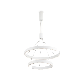 Подвесной светодиодный светильник Ambrella light FL5884/2 WH белый 45W 3000K/4200K/6400K D600/400*1200 (без ПДУ)