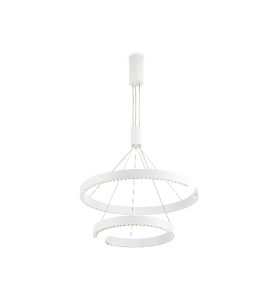 Подвесной светодиодный светильник Ambrella light FL5884/2 WH белый 45W 3000K/4200K/6400K D600/400*1200 (без ПДУ)