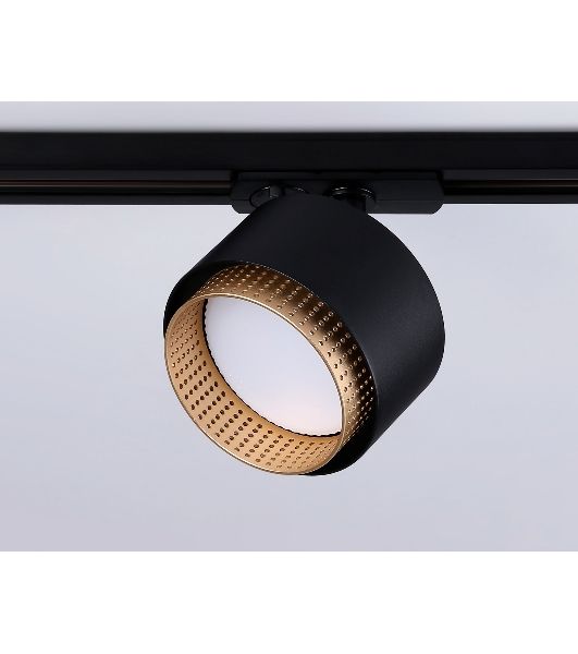 Трековый однофазный светильник Ambrella light GL5381 BK/GD черный/золото GX53 max 12W D95*130