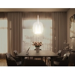 Подвесной светильник Ambrella light LH11121 BK/WH/CL черный/белый/прозрачный E27 max 60W D175*310, фото3