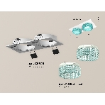 Комплект встраиваемого светильника Ambrella light XC6525043 SWH/BL белый песок/голубой MR16 GU5.3 (C6525, N6153), фото 1