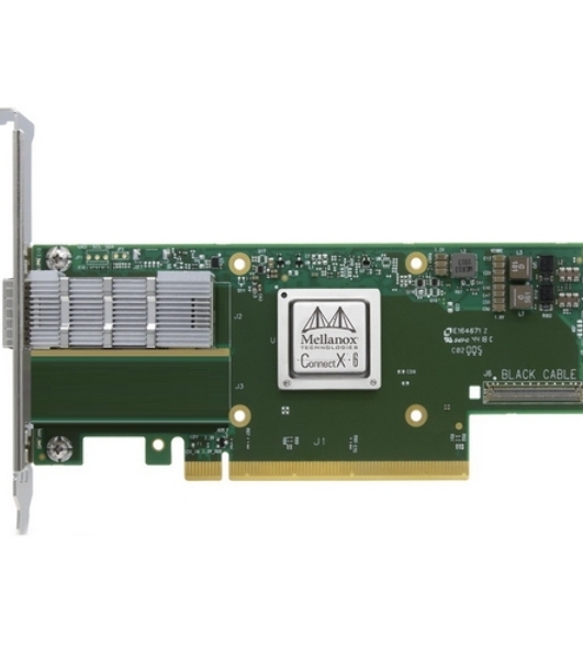 Адаптер Infiniband ConnectX®-6 VPI adapter card, HDR IB (200Gb/s) and 200GbE, single-port QSFP56, PCIe4.0 x16, tall bracket