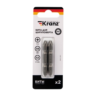 Бита для шуруповерта Kranz PH2-PH2х50 мм (2 шт./уп.)