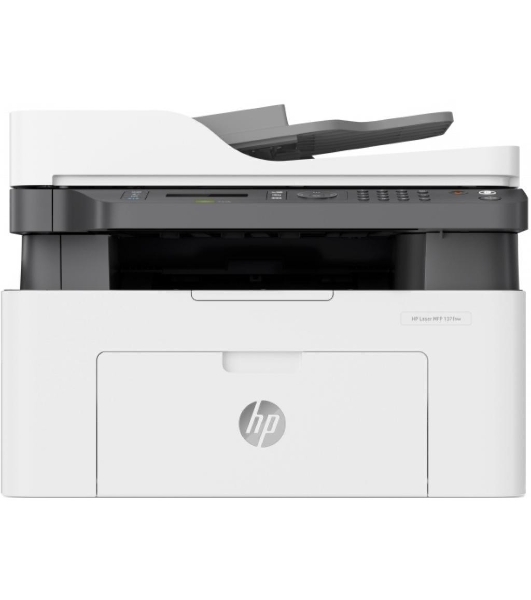 МФУ лазерное HP Laser MFP 137fnw (4ZB84A), A4, ч/б, печ. до 20 стр/мин., скан. до 15 стр/мин. (ч/б) 6 стр/мин. (цвет), 1200 x 1200 dpi (печать) 600x600dpi (скан.), USB, RJ-45, Wi-Fi, Air Print, Mopria