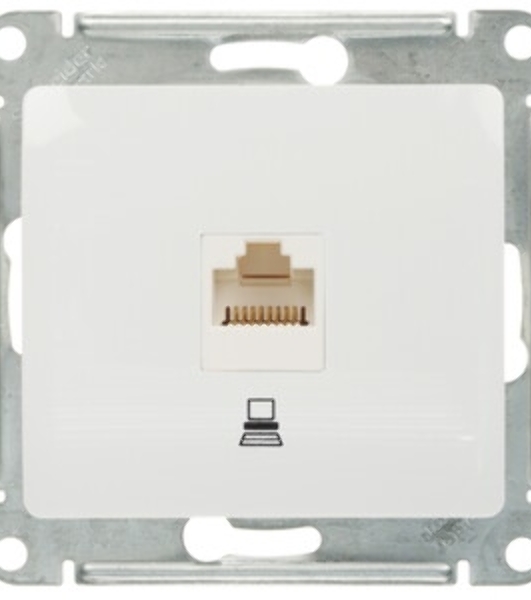 Механизм розетки SCHNEIDER ELECTRIC GSL000181K Glossaкомп. 1-м rj45 белый