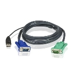 Кабель KVM ATEN 2L-5201U USB(тип А Male)+HDB15(Male) <-> SPHD15(Male) 1,2м., черный., фото5