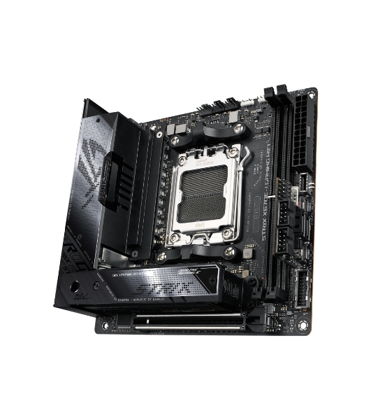 Материнская плата ASUS ROG STRIX X670E-I GAMING WIFI, AM5, AMD X670, 2xDDR5, 2xSATA, 2xM.2, 1xPCI-E 5.0 x16, 1xHDMI, 2xUSB-C, 1x 2.5Gb LAN, 3xUSB-A 3.2 Gen 2, 2xUSB-A 2.0, 7.1, Mini-ITX