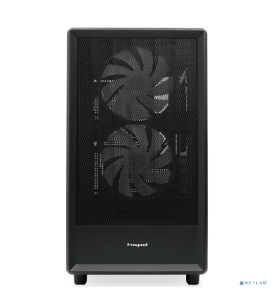 Компьютерный корпус HSPD M310, Mesh Mini-tower, черный, TG, 0.4 SPCC, 3x120мм ARGb mATX, mITX 180/280/160мм 1x2.5', 1x3.5', 4xPCI 2xUSB-A 3.0 452x277x418мм