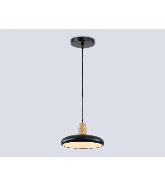 Светильник Ambrella light FL4839 BK/WD черный/дерево 24W 3000-6000K D200*800 (без ПДУ)