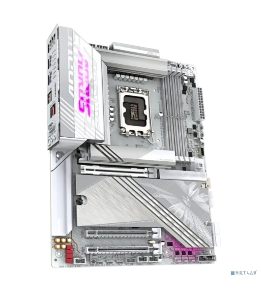 Материнская плата Gigabyte Z890 AORUS ELITE X ICE, LGA 1851, Intel Z890, 4xDDR5, 4xSATA, 5xM.2, 1xPCIe 5.0 x16, 1xPCIe 4.0 x4, 1xPCIe 4.0 x1, 1x 2.5Gb LAN, 4xUSB-A 3.2 Gen 1, 2xUSB-A 3.2 Gen 2, 4xUSB-A 2.0, 1xUSB-C (Thunderbolt 4), 2x3.5 мм, 7.1, ATX