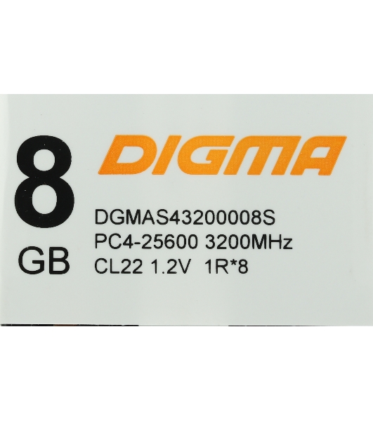 Оперативная память Digma, DDR4, 8GB (1x8 GB), 3200 MHz, CL22, SO-DIMM
