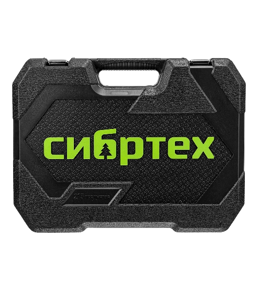 Набор инструментов Сибртех, 1/2', 3/8', 1/4', пластиковый кейс 215 предметов