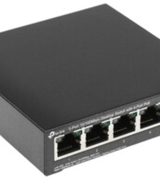 Коммутатор TP-Link SMB TL-SF1005P 5-портовый 10/100 Мбит/с настольный коммутатор с 4 портами PoE