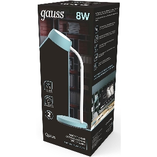 Светильник настольный Gauss Qplus модель GTL602 8W 600lm 4000K 170-265V бирюзовый диммируемый LED 1/8
