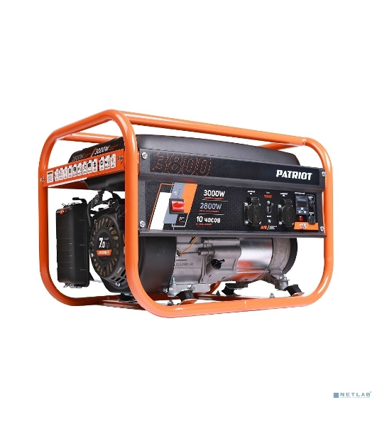 Электрогенератор бензиновый Patriot GRS 3800, 3 кВт, 62 дБ, 40 кг