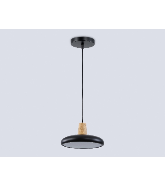 Светильник Ambrella light FL4839 BK/WD черный/дерево 24W 3000-6000K D200*800 (без ПДУ)