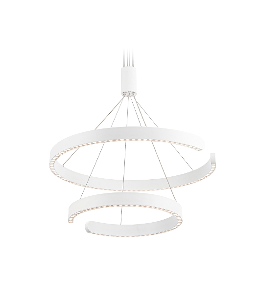 Подвесной светодиодный светильник Ambrella light FL5884/2 WH белый 45W 3000K/4200K/6400K D600/400*1200 (без ПДУ)