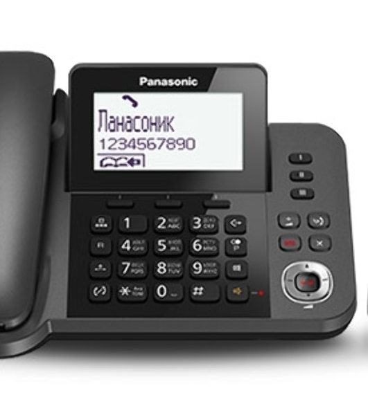 Телефон беспроводной (DECT) Panasonic KX-TGF320RUM серый металлик автооветчик АОН