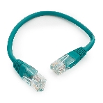 Патч-корд UTP Cablexpert cat.5e 0.25м, литой, многожильный, зеленый, фото 1